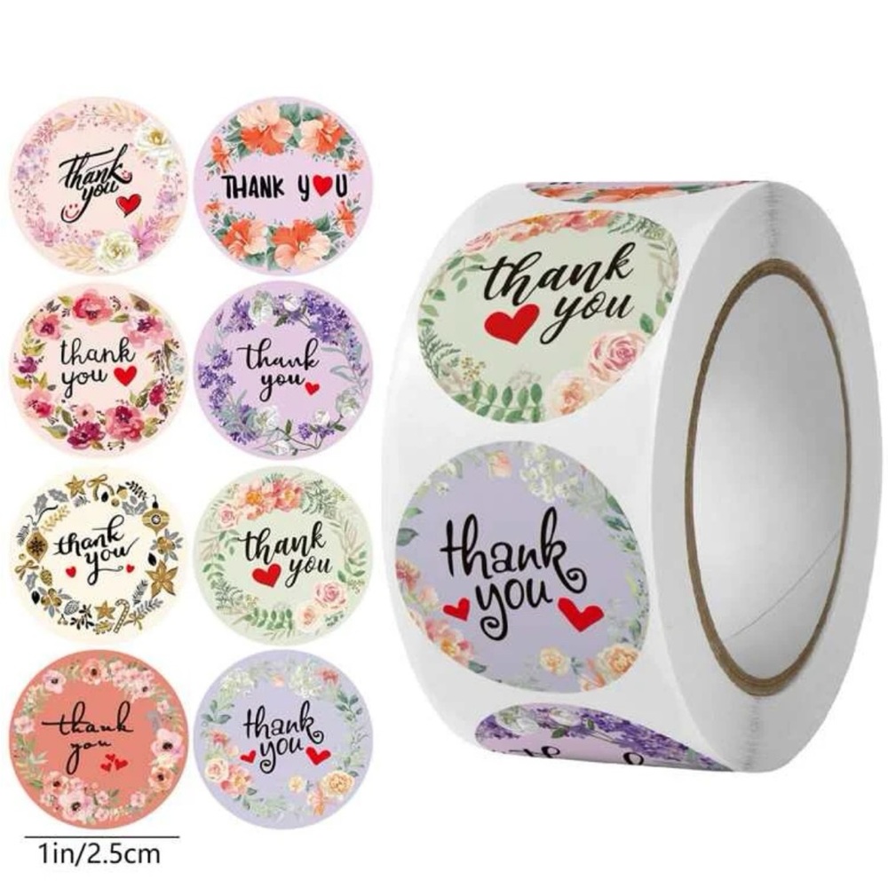 500 Thank You Stickers